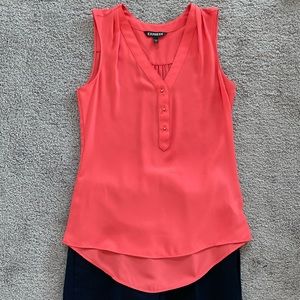 Coral Sleeveless Express Blouse NWT XS